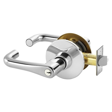 Sargent Grade 1 Storeroom/Closet Cylindrical Lock, J Lever, L Rose, Conventional Cylinder, Bright Chrome Fin 28-11G04 LJ 26